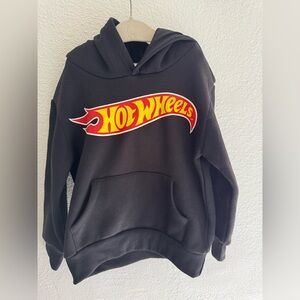 Mattel Hot Wheels Black Hoodie with Red and Yellow Logo